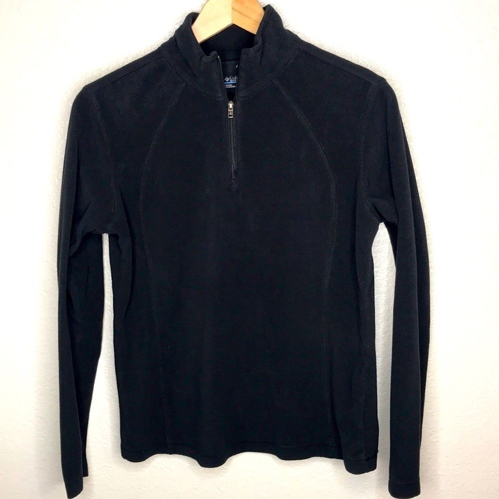 Columbia Fleece Jacket Pullover Black Warm Light